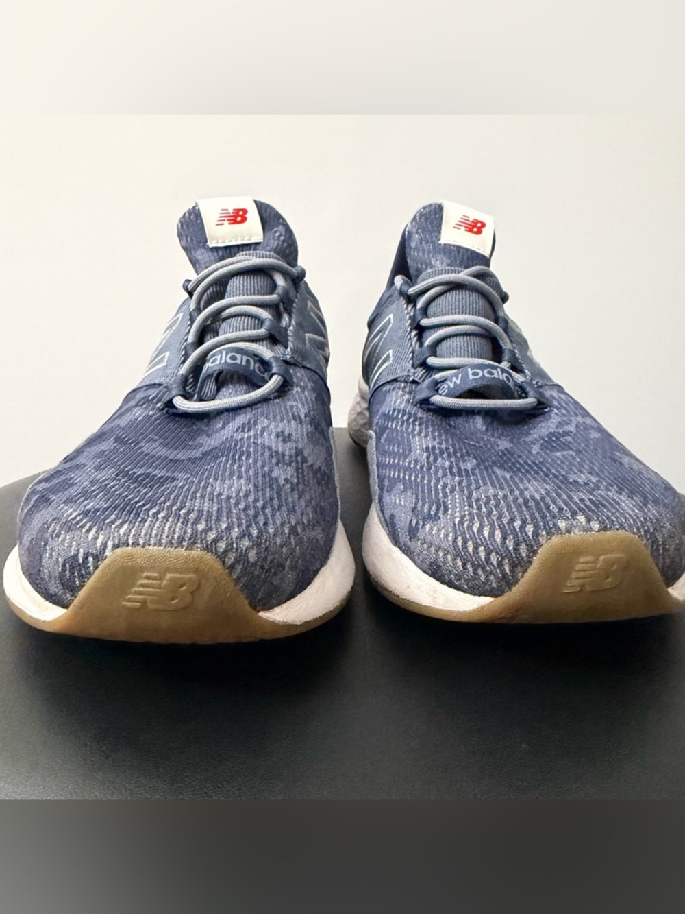 New Balance Men's Size 10 Fresh Foam Roav Running Shoes Navy Blue Camo Used - Picture 5 of 9